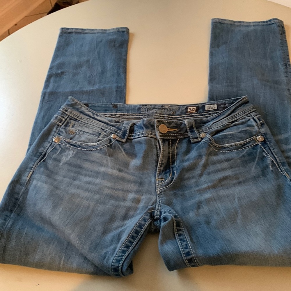 Miss Me low rise jeans.